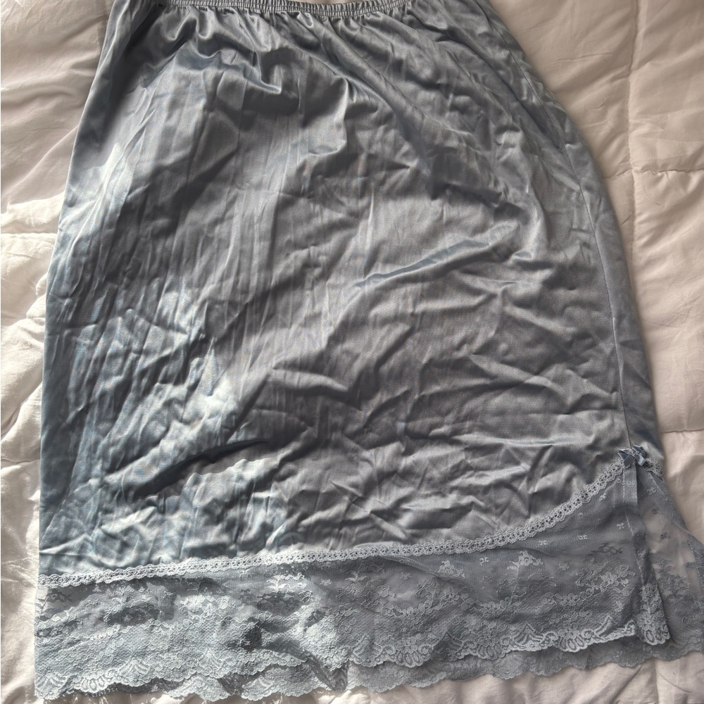 Vintage Vanity Fair Blue Lace Skirt